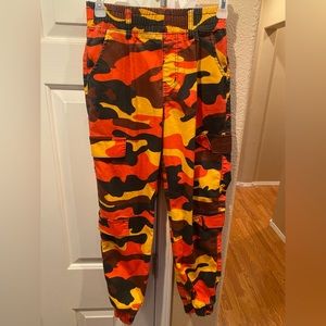 Orange camo pants